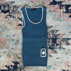 Vintage Knit and Crochet Sweater Tank Top